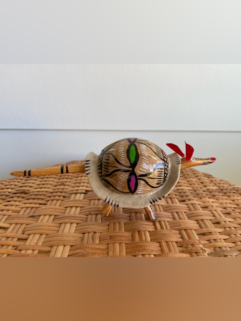 handcrafted Mexican folk art armadillo alebrije